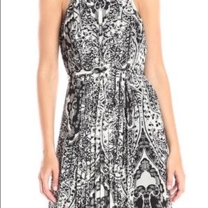 Donna Morgan pleated chiffon maxi dress